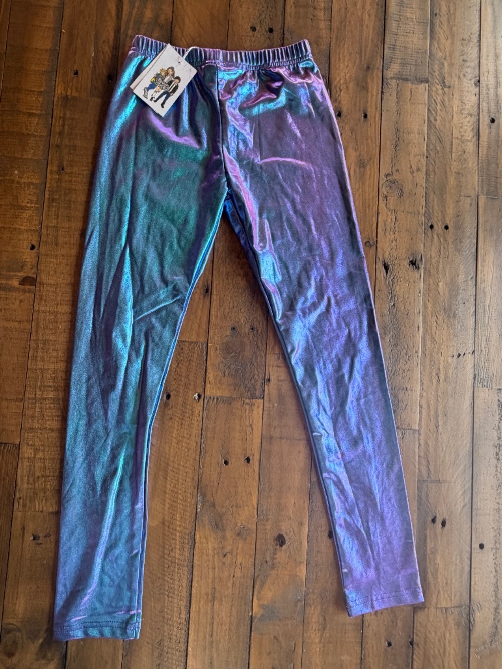 Lola And The Boys Purple Galaxy Metallic Leggings Size 12T - NWT